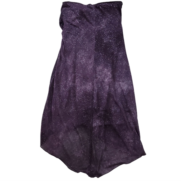 Vintage 90s Galaxy Glitter Bling Strapless Dress Sz 9/10 - Picture 4 of 9